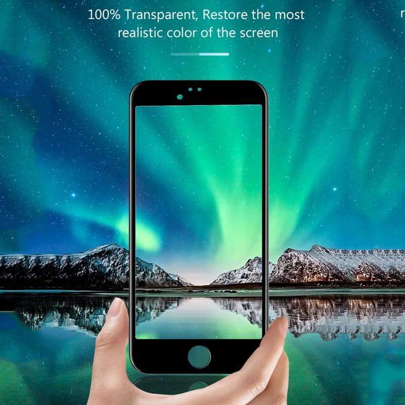 PZOZ schutz glas auf die für iphone 7 8 plus x screen protector gehärtetem glas 3D Weiche kante vol
