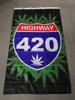 

BOB Marley Reggae Rasta Hippie Band 90*150cm highway 420 weed FlagFor Bar Party Music Festival Tattoo Shop