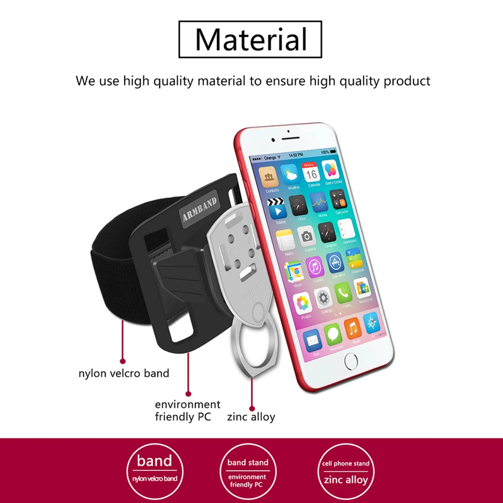 

Universal Nylon Sport Armband Rainproof Case For iPhone 7 Plus Samsung Galaxy S7 Edge Xiaomi Redmi