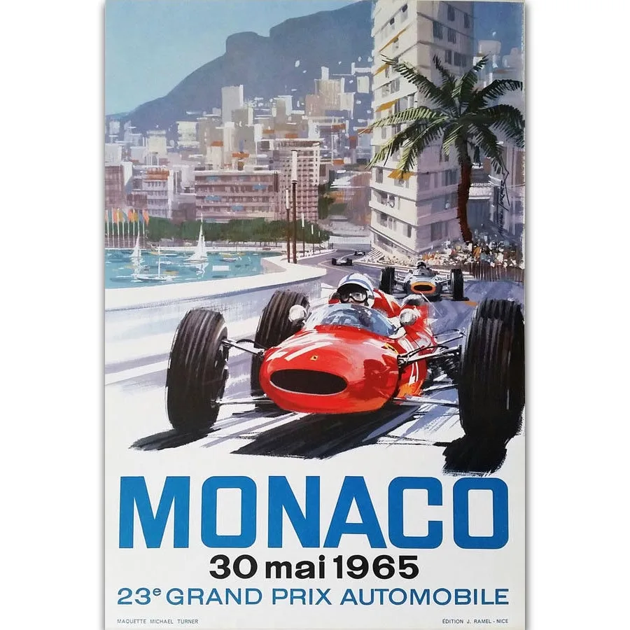 FX628 хит 1965 Monaco Grand Prix Классический гоночный автомобиль ретро новый