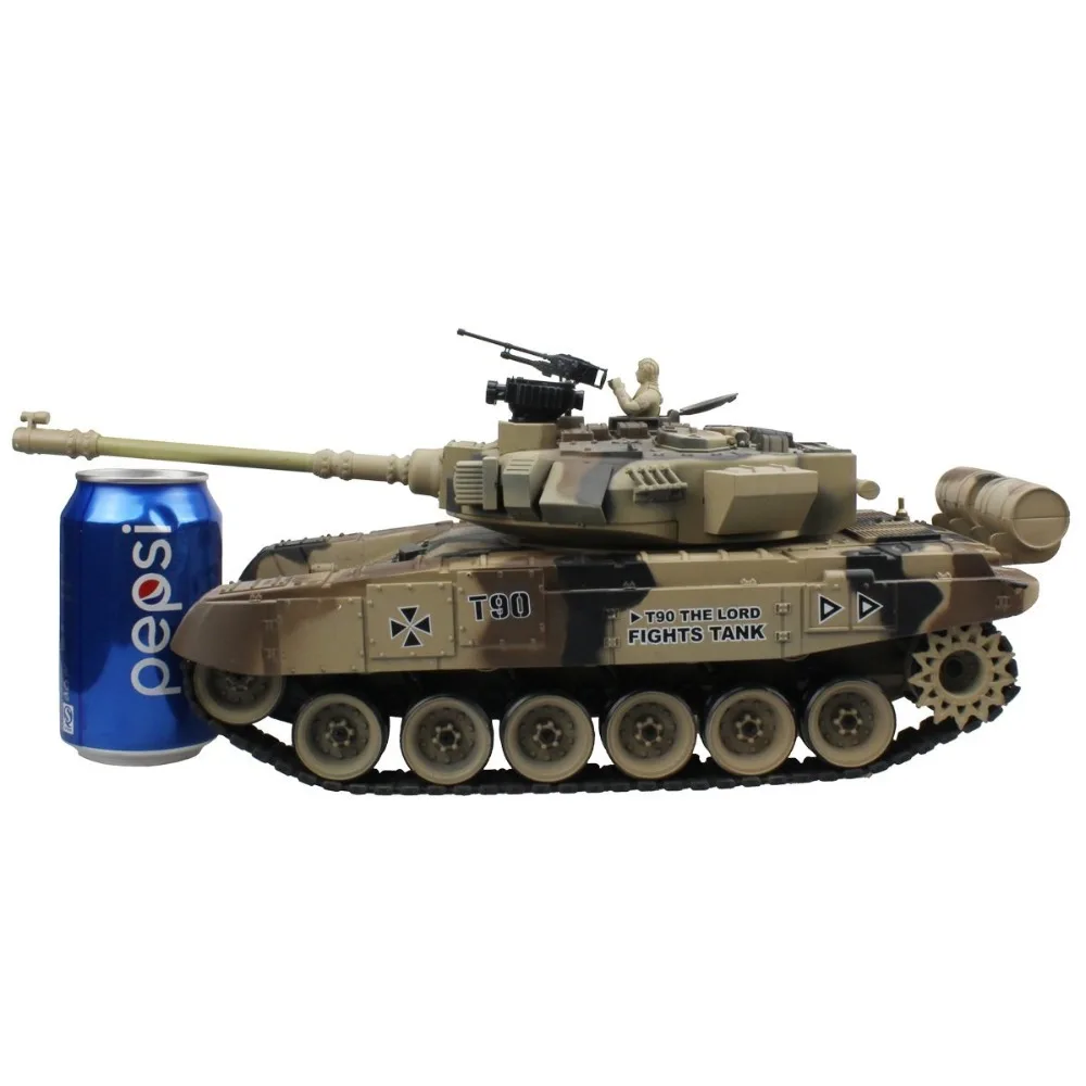 Радиоуправляемый танк русский T 90 основной боевой 15 каналов 1/20 2 4 ГГц со звуком и