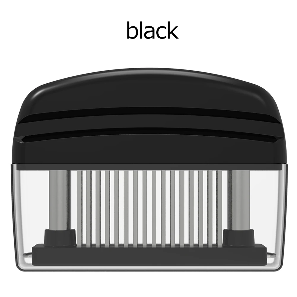 Профессиональные 48 шт. иглы из нержавеющей стали устройство для отбивания мяса инструменты для приготовления пищи нежное мясо молоток инструменты для Разделки мяса птицы - Цвет: Черный