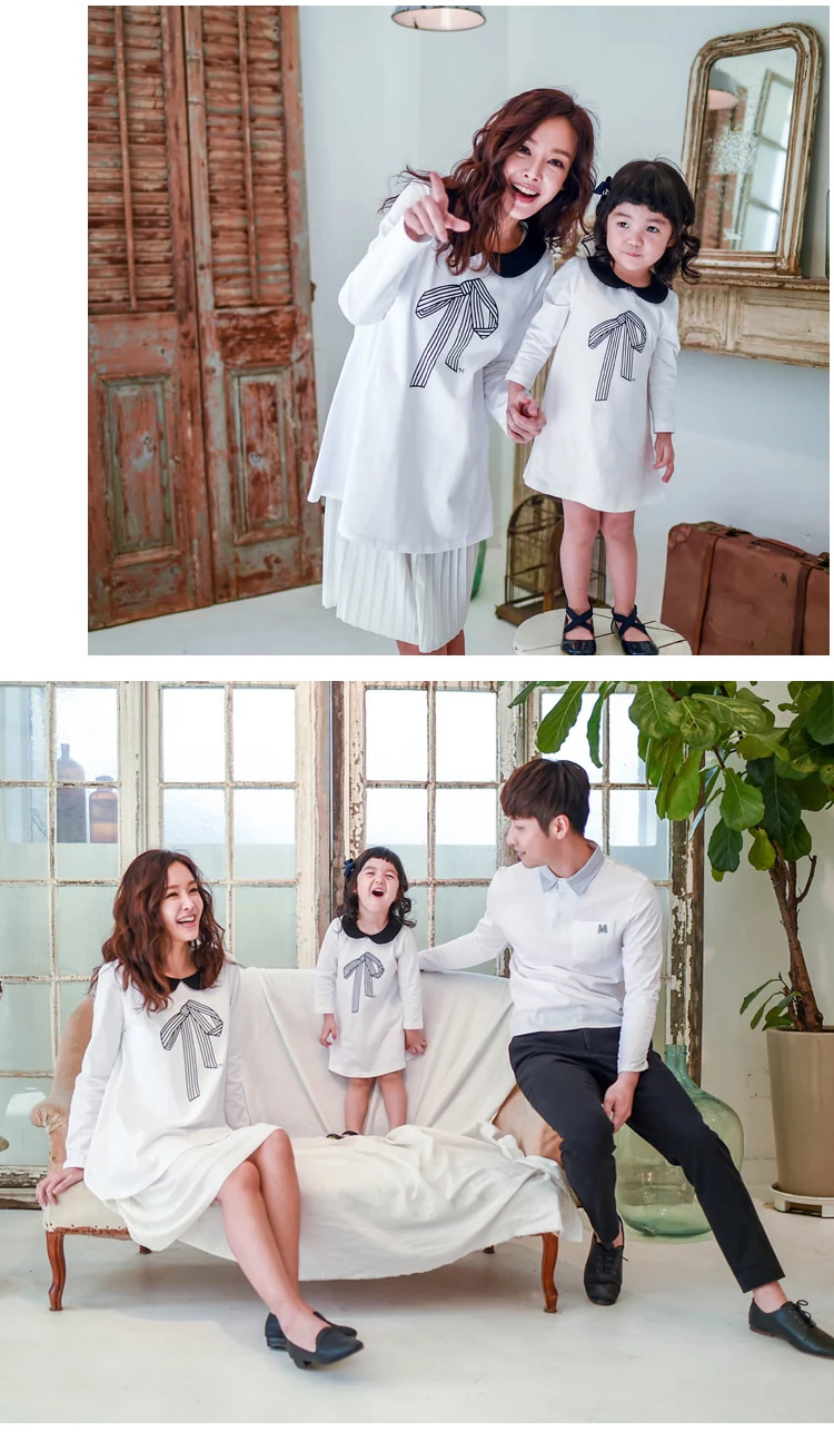 Свадебные платья для мамы и дочки; элегантная Осенняя Одинаковая одежда для папы и сына; рубашка для мальчиков; мама и дочь; одежда