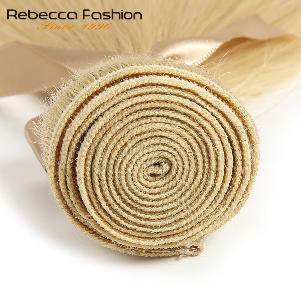 Rebecca 613 Honey Blonde Bundles Indian Straight Hair Bundles 100% Remy Human Hair Extensions 1/3/4 Bundles 10 to 26 Inches
