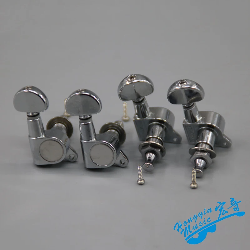 

2R2L Universal Ukulele Tuning Pegs Keys Tuner Machine Heads String Tuner Zinc Alloy 45 Degrees Full Closure Tuning Pegs