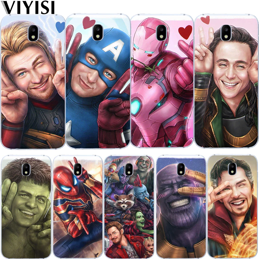 

Luxury Cute Marvel Avengers Iron Man Captain America For Samsung Galaxy s8 Case S9 Plus S6 S7 Edge S10 Note 8 9 Coque Etui Funda