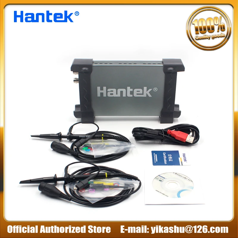 H036 Hantek официальный 6022BE портативных ПК USB цифровой виртуального Осциллограф 2 Каналы 20 МГц Ручной Портативный Osciloscopio