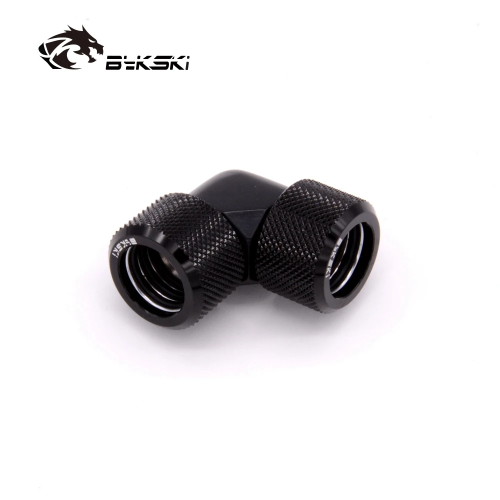 Bykski 90 градусов подходит для OD12mm/OD14mm/OD16mm PETG/акриловая жесткая трубка для ручного сжатия медный Фитинг Двойной интерфейс - Цвет лезвия: Black