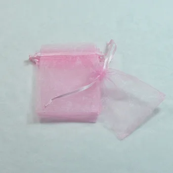 

ALYMMO Hot Sale Pink Color Organza Bag Wedding Decoration 50pcs 25x35cm Favor Jewelry Packaging Gifts Pouch For Party Candy Bags