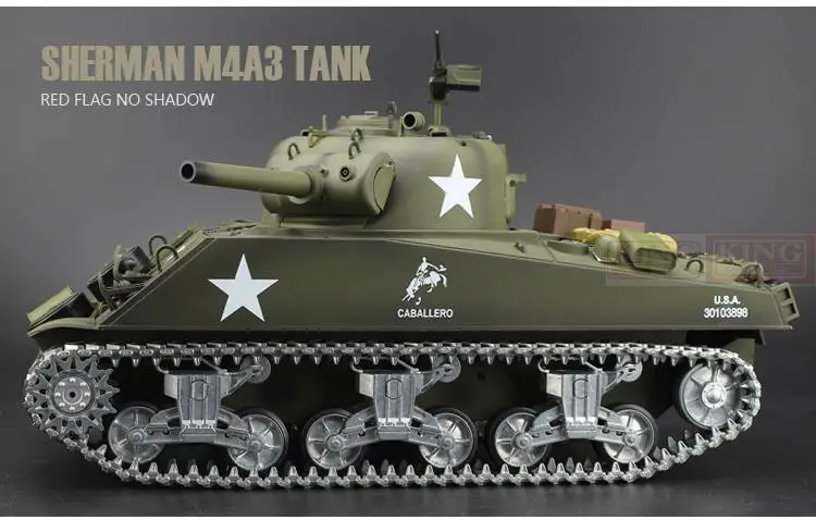 Henglong масштаб 1/16 ГГц Радиоуправляемый Танк Sherman M4A3 боевой танк армия США Ultimate