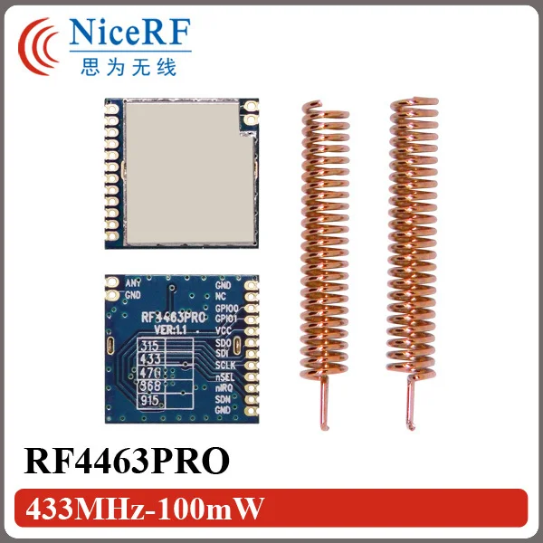 

4pcs/lot Si4463 SPI interface 100mW RF4463PRO low cost 433MHz RF Transceiver Module