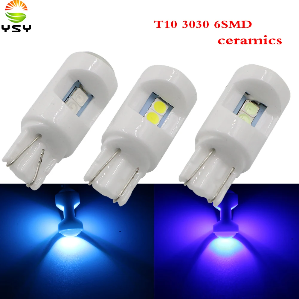 YSY 100X T10 3030 6 LED интерьер автомобиля W5W 168 клиновидные инструменты для дверцы