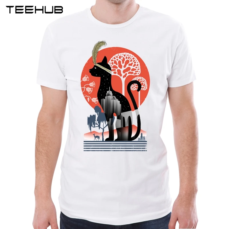 

TEEHUB New Arrival 2019 Men Fashion Decoration Printed T-Shirt Hipster Tee Cool Animal Design Tops