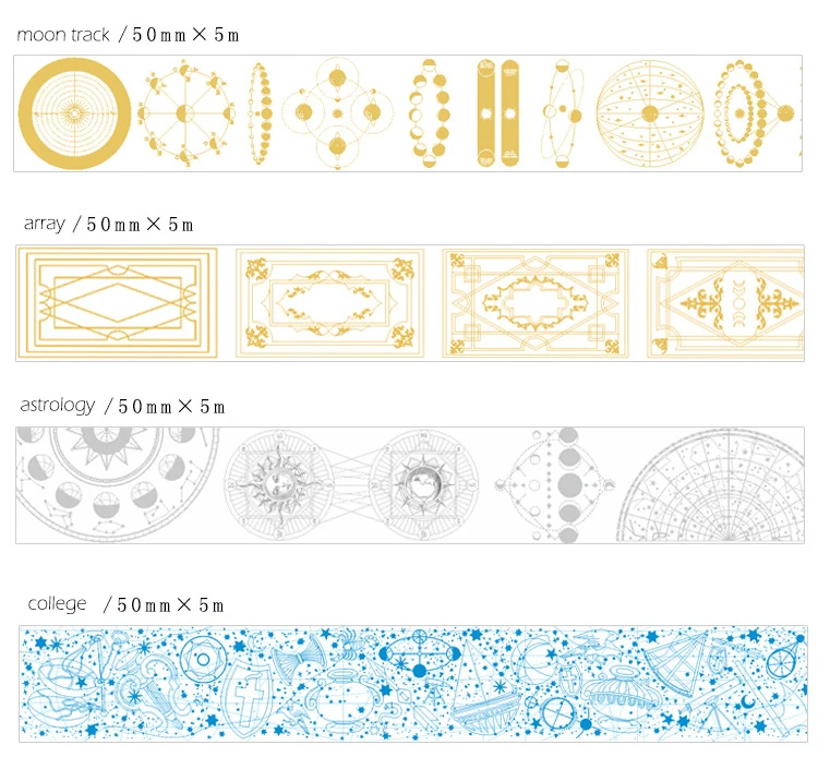 3/5 см* 5 м Kawaii планет и Луны золото лента Washi наклейки Скрапбукинг малярный скотч школьные принадлежности пуля журнал Papeleria sl1546