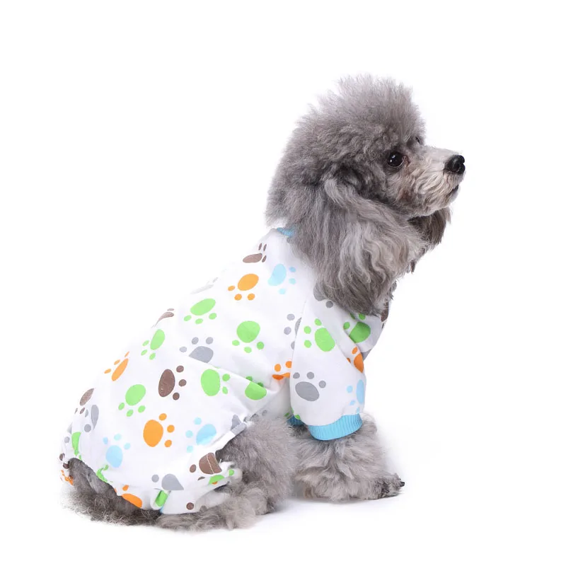 Pet Dog Cartoon Printing Soft Pajamas Jumpsuit Sleepwear Puppy Shirt ...