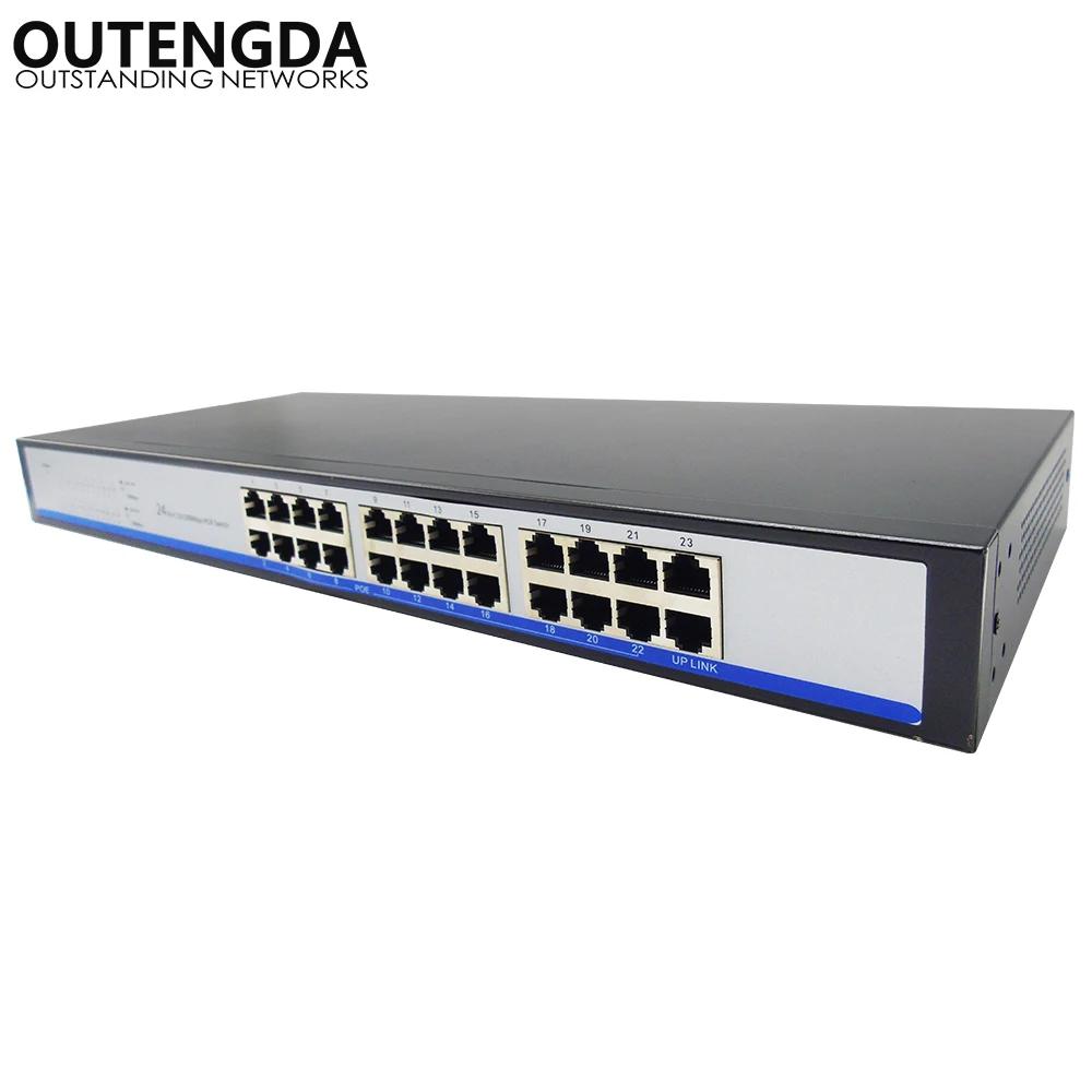 Новый коммутатор Poe с 24 портами 10/100 м мощность В через Ethernet 23 POE и 1 Uplink для Wi Fi ap ip