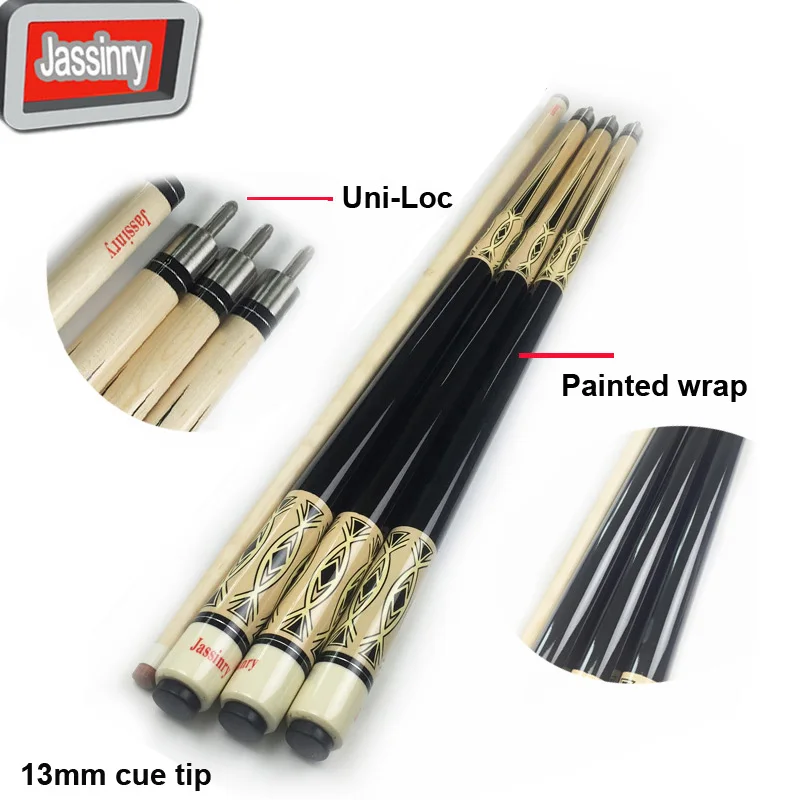 

Jassinry 13mm Billiard cues Uni-Loc Maple wood Nine-ball Ball arm cues 1/2 split cue stick free shipping