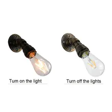 1 голова Бра Гостиная Спальня прикроватная лампа железная труба лампа промышленная водопроводная труба Лофт декор держатель лампы аксессуары