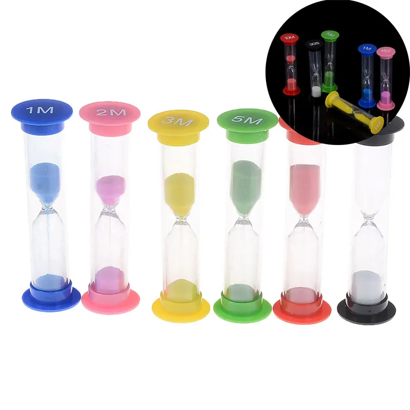 

30s/1/2/3//5/10 minutes Colorful Hourglass Sandglass Sand Clock Timers Sand Timer