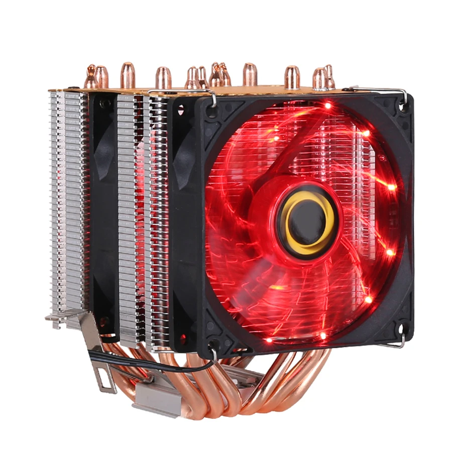 CPU Cooler Double Tower Fin Group 6 Heat Pipes Silent Hydraulic Radiator Fan 12V 3Pin Colorful Lights Air Cooling Fan for Home/Office/Internet Cafe/Servers for AMD CPU Cooler Double Tower Fin Group 6 Heat Pipes Silent Hydraulic Radiator Fan 12V 3Pin Colorful Lights Air Cooling Fan for Home/Office/Internet Cafe/Servers for AMD
