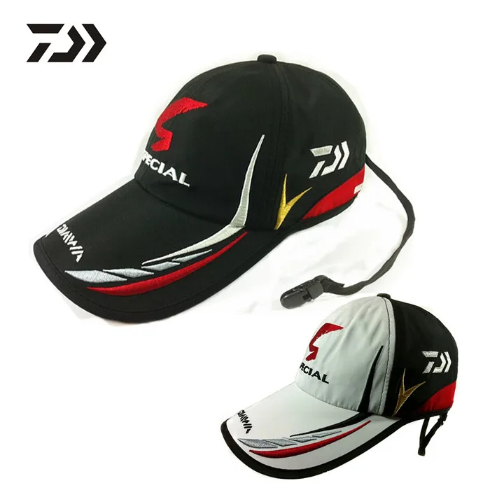

2017 DAIWA NEW Fishing Windproof Breathable Sunscreen cap Fishing gear sun DAIWAS Brim of a hat Lengthened DAWA Free shipping
