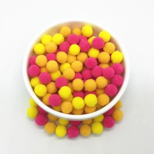 Помпоны 10 мм Разноцветные помпоны мягкие шарики-Помпоны меховые плюшевые шарики для самостоятельного изготовления Свадебные украшения для дома вечерние товары 288 шт