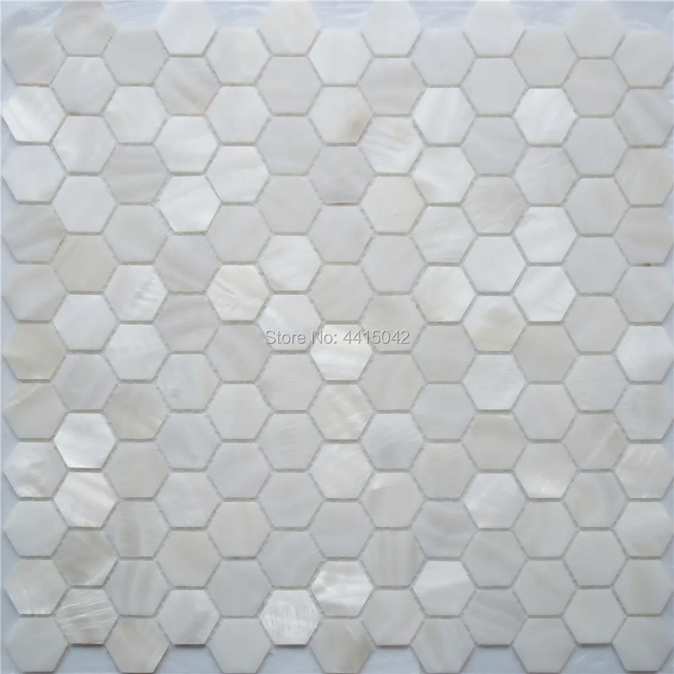 

Mother of pearl mosaic tile for home decoration backsplash and bathroom wall tile white hexagon pattern 1 square meter/lot AL075