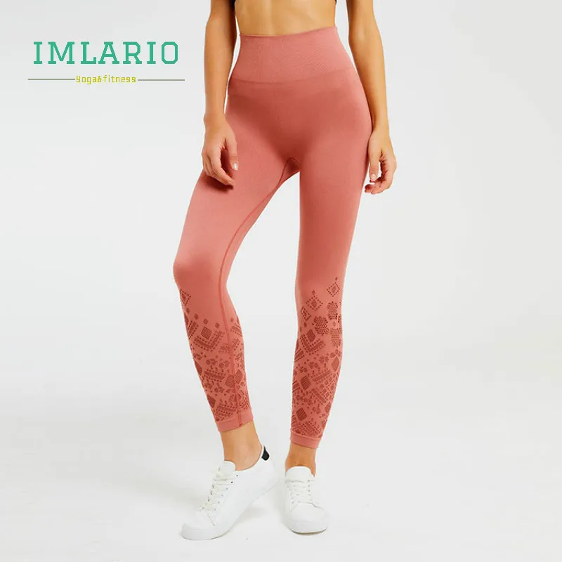 Imlario Высокая талия Фитнес укороченные брюки женские бесшовные Легинсы
