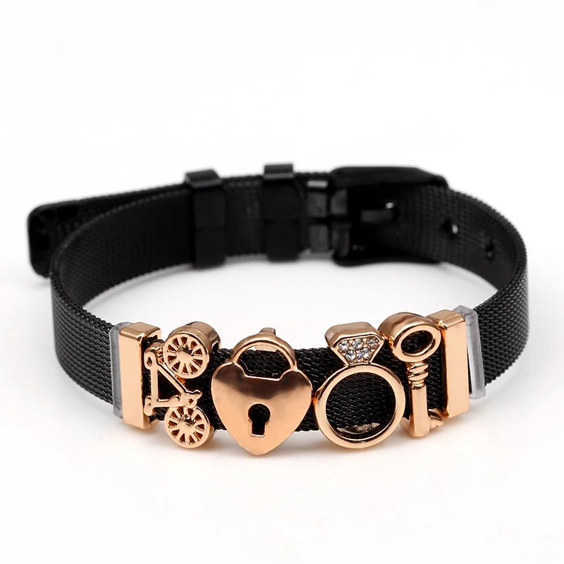 SEIALOY новые черные бренды из нержавеющей стали сетчатые браслеты для женщин мужские оригинальные часы браслет-цепочка браслеты украшения подарки - Окраска металла: HD005