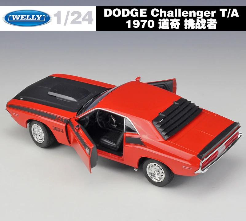 1:24 Scale WELLY классический металлический литой игрушечный автомобиль 1970 Dodge Challenger T/A