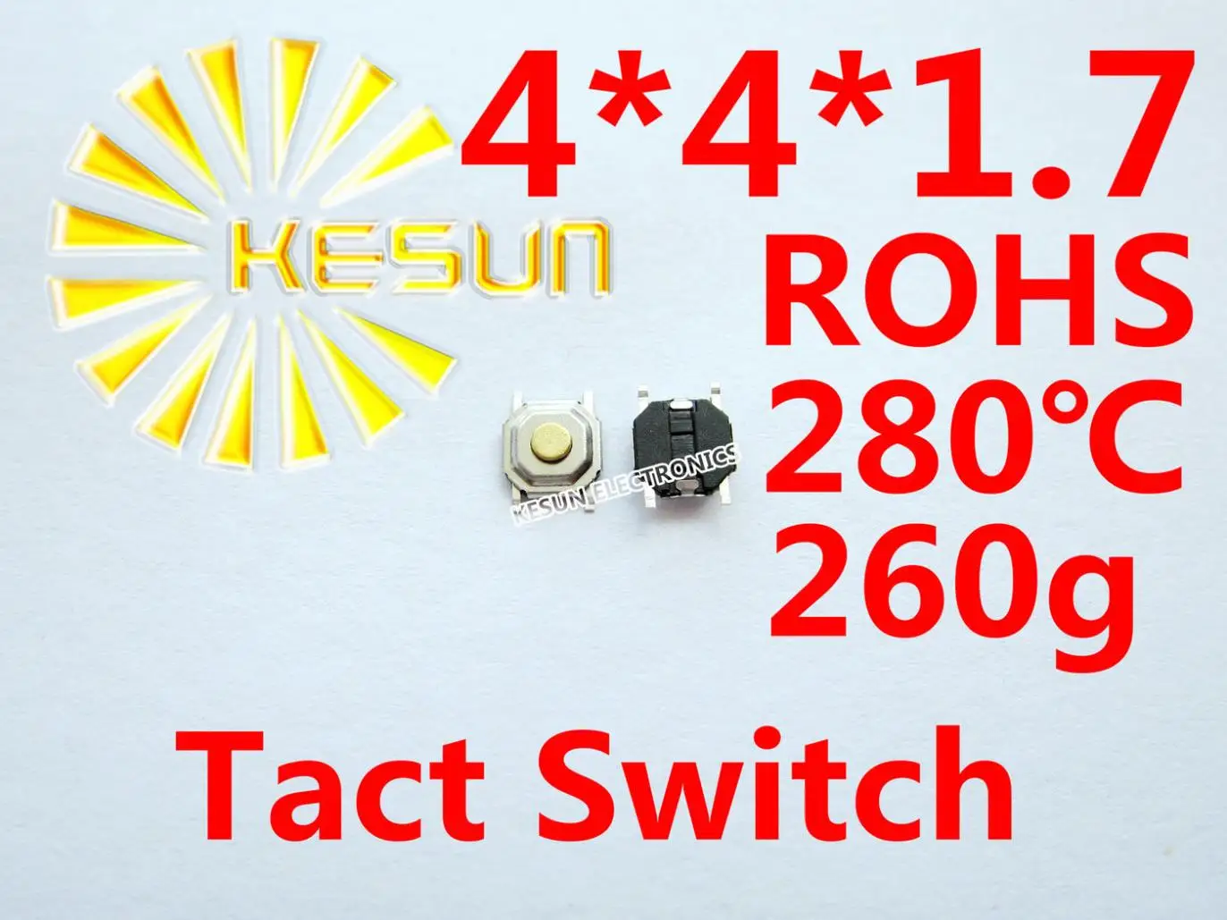 

1000PCS 4X4X1.7MM SMD Tactile Tact Push Button Micro Switch Momentary ROHS