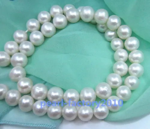 

Free Shipping >>>>>18" AAA 9-10 MM SOUTH SEA NATURAL White PEARL NECKLACE 14K
