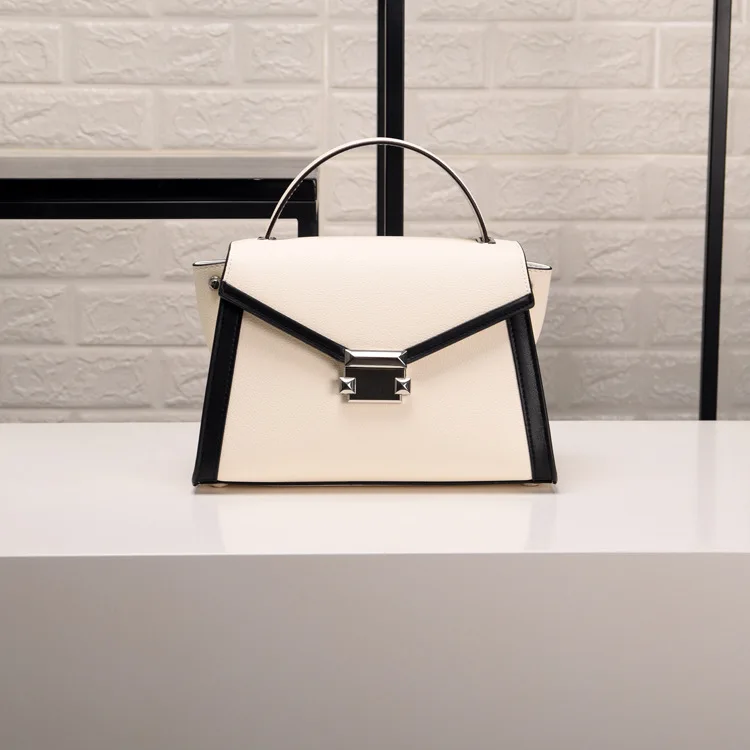 Novo couro genuíno de luxo moda feminina