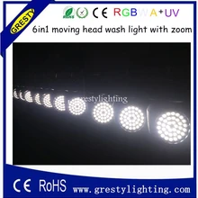 Мытья СИД Moving головной 36*18 Вт свет RGBWA УФ 6 In1 светодиодный зум перемещение головы свет этапа Dj Zoom умывальник