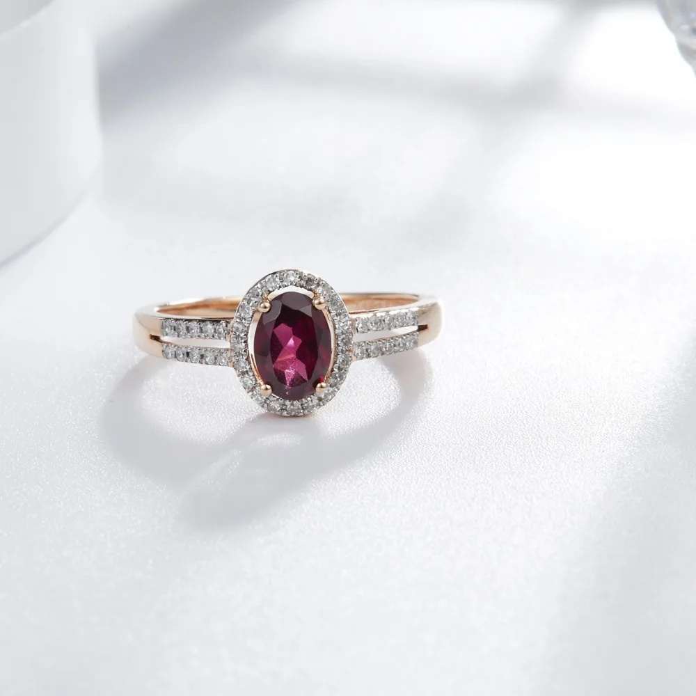 LP обручальное кольцо с бриллиантом Solid 9K 10K 14K 18K розовое золото 1.85Ct натуральный