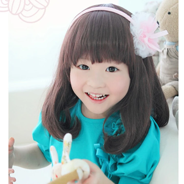 Natural Parrucca Princess Wig Perucas Lolita 40cm Long Neat Bangs
