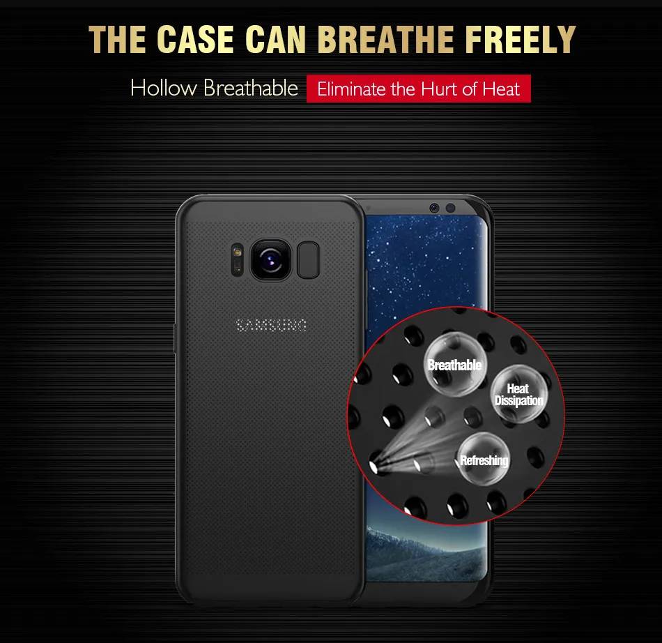 DOEES Phone Case For Samsung Galaxy S8 S8 Plus Cover Luxury Hollow Breathable Slim Hard PC Cover For Samsung Galaxy S8 Plus Case (1)