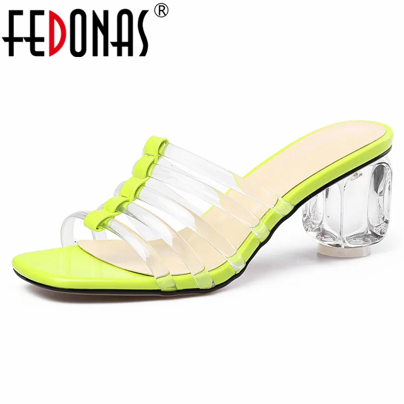 

FEDONAS Summer New Solid Narrow Band Pu Leather Women Sandals Concise Elegant Slip On Strange Style Women Casual Shoes Woman