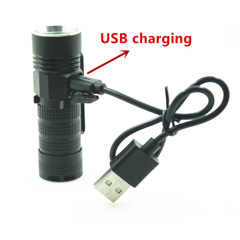2018 USB Перезаряжаемый 500 люмен 16340 фонарик CREE XPL V6 Мини светодиодный