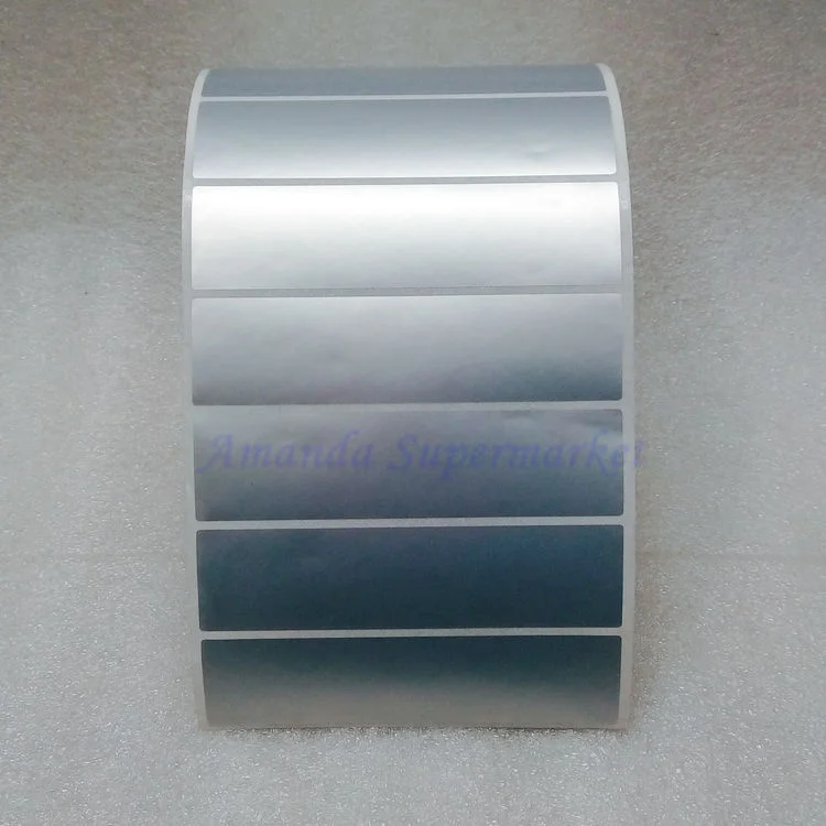 Matte Silver PET Blank Label Waterproof Tear resistant Oilproof 2000 Pieces 70mm x 20mm 2.75*0.78"