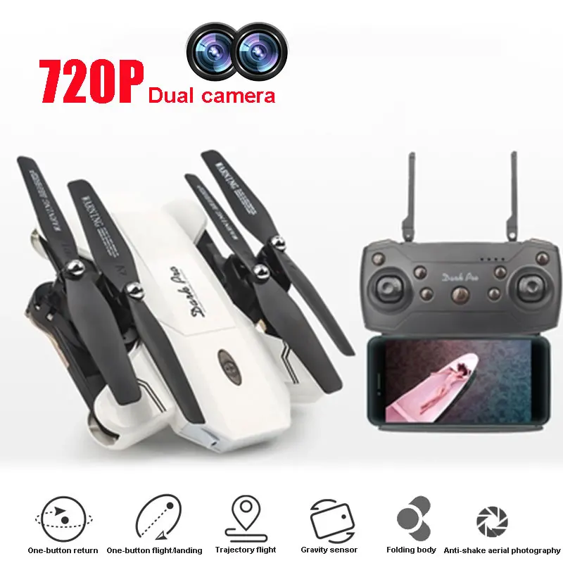 

Advanced Professional Folding Drone Wifi FPV 720P HD Dual Camera Optical Flow Positioning One-Button Take-Off Quadcopter