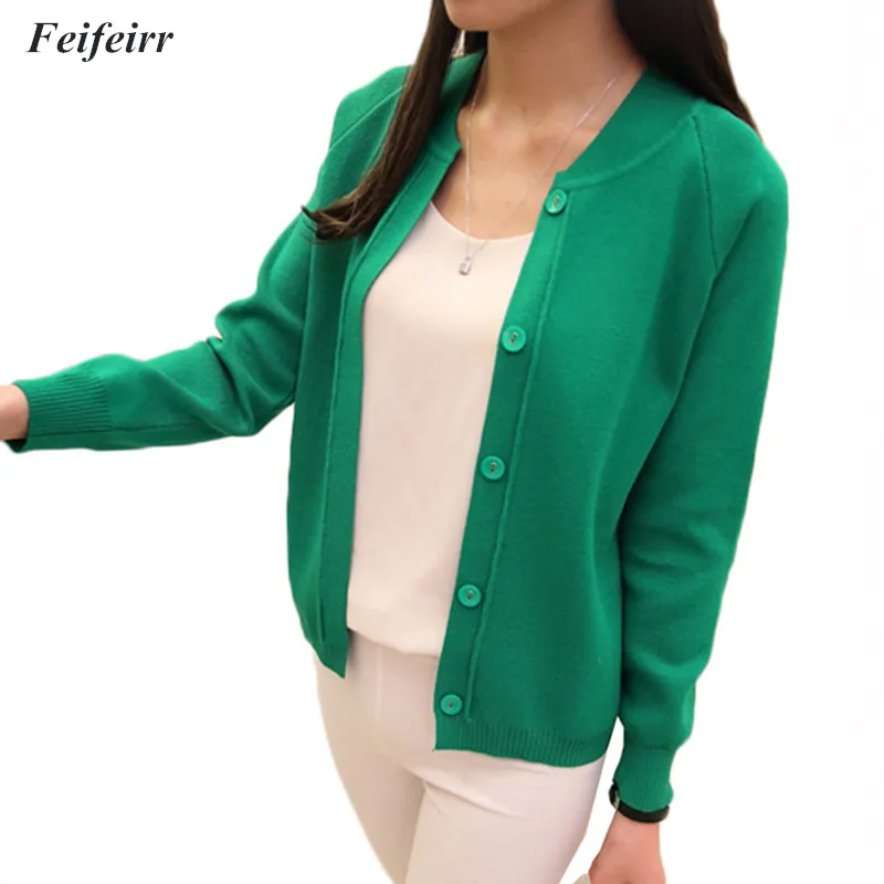 

Spring Autumn Knit Cardigan Women 2018Korean version Casual V-Neck Long Sleeve Solid Color Knit Sweater shawl Coat Female Tops