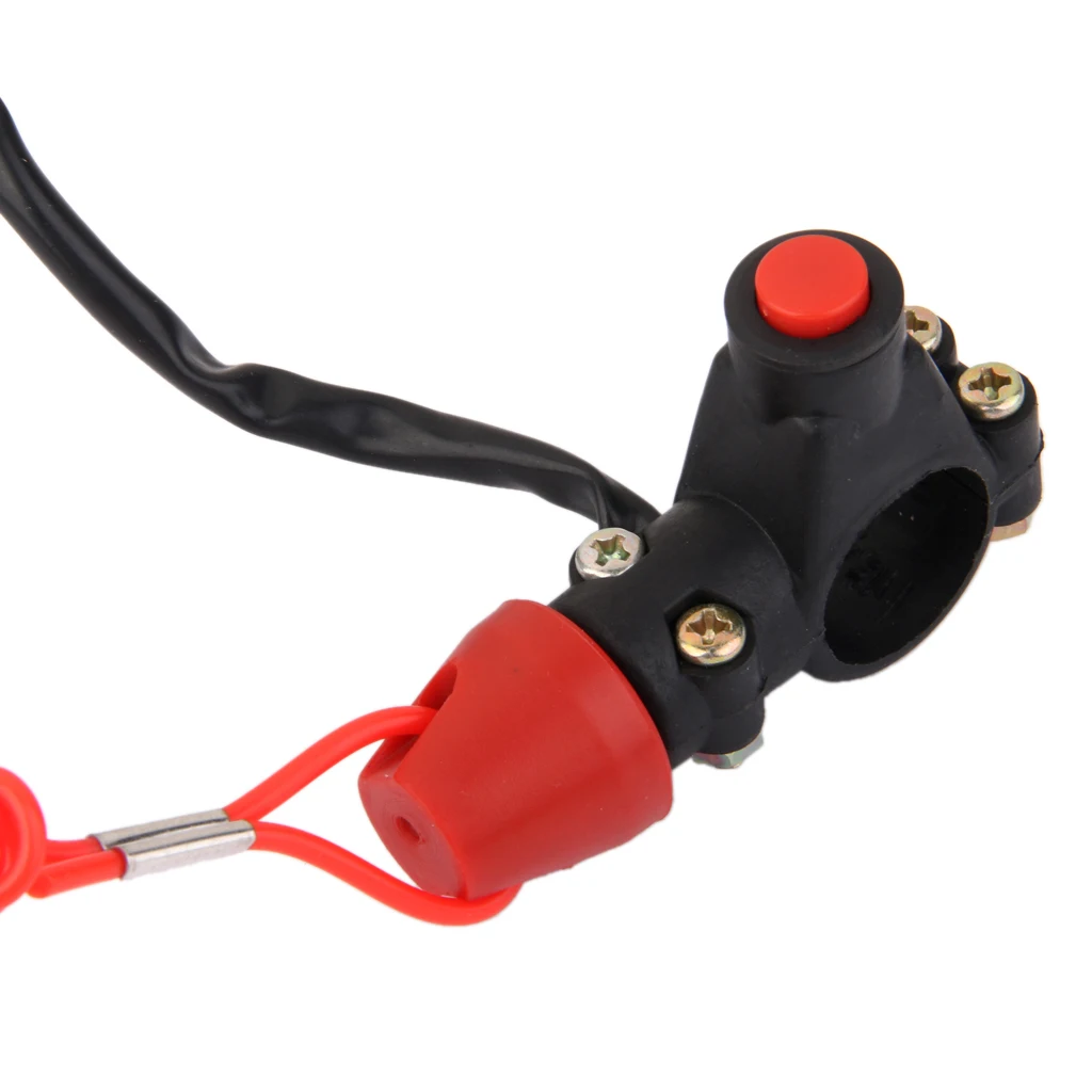 ATV Motorcycle Boat Tether Lanyard Emergency Kill Stop Engine Switch Push Button Interruptor de parada del motor de matar