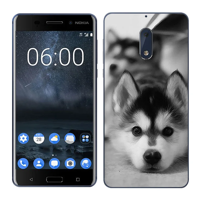 Чехол для Nokia 6 Six, мягкий силиконовый чехол из ТПУ с рисунком Пейзажа для Nokia 6, защитные чехлы обложки для телефонов Nokia6, чехол - Цвет: 02