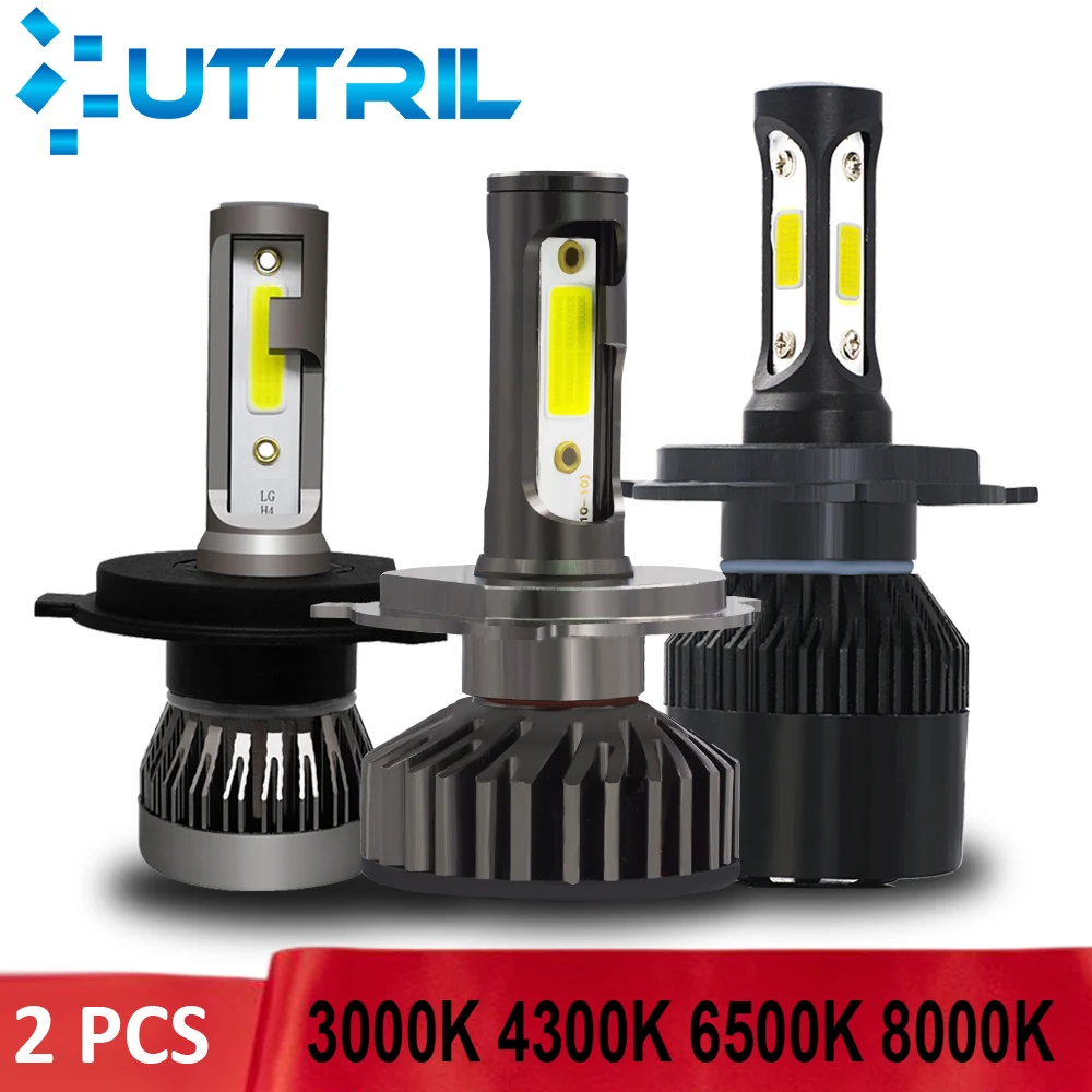Uttril Canbus H4 H7 H11 LED H1 H3 H8 H9 880 881 9005 9006 3000K 4300K 6500K 8000K Автомобильные фары противотуманные