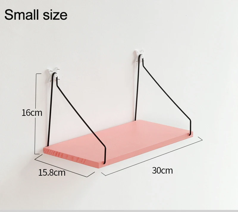 Nordic Стиль полка деревянная настенная полка для хранения скандинавский настенные декоративные деревянные полки Гостиная украшения