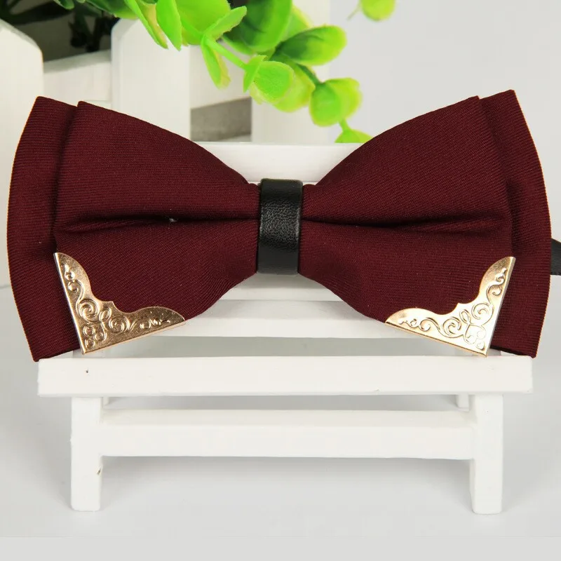 

2015 new arrival brand butterfly bow tie for men wine red butterflies cravat hot sale