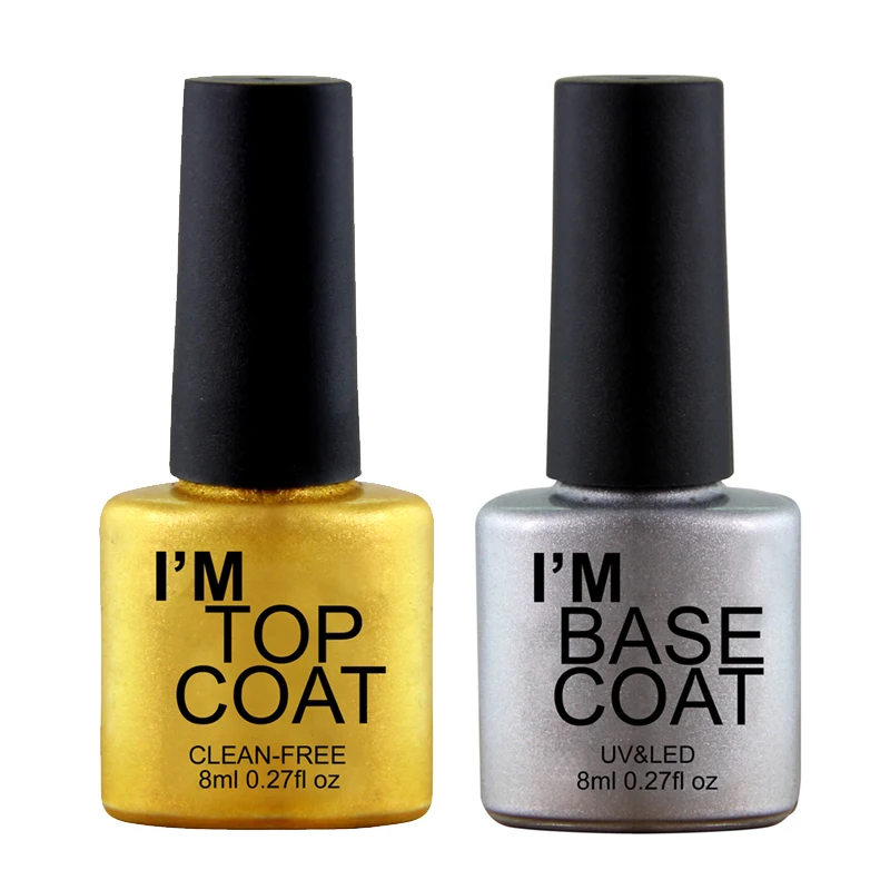 Гель-лак для ногтей Zation Top Coat, блеск, 8 мл, для дизайна ногтей, сделай сам, отмачиваются, верхний слой и Базовое покрытие, основа, не липкий слой, гель