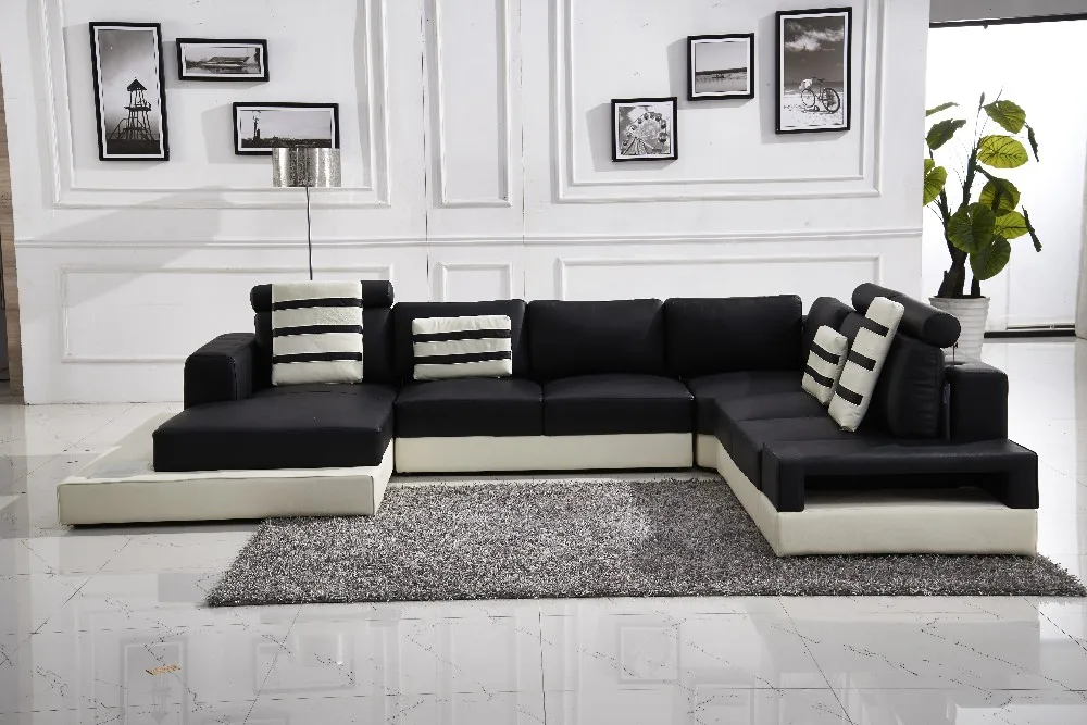Новейший дизайн гостиной диван большой кожаный диван 0413-B2021