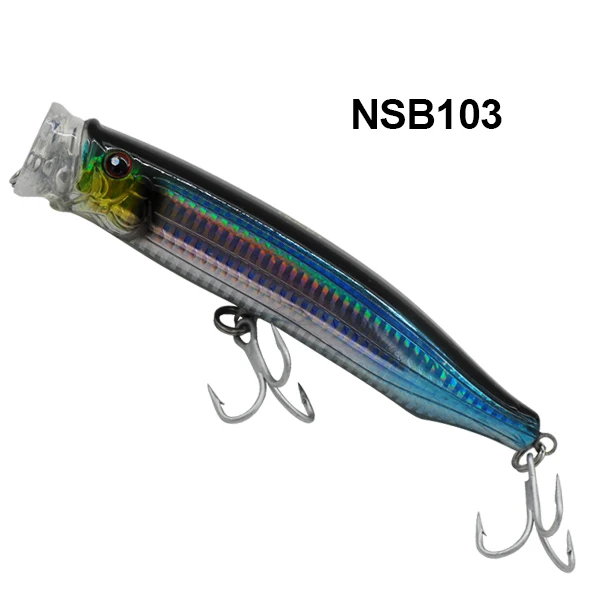 NOEBY 150 мм 54,5 г Поппер приманка 3D глаза hooks крючки плавающая волна скалолазание жесткие рыболовные приманки isca искусственные Para рыбацкие блесна - Цвет: NSB103